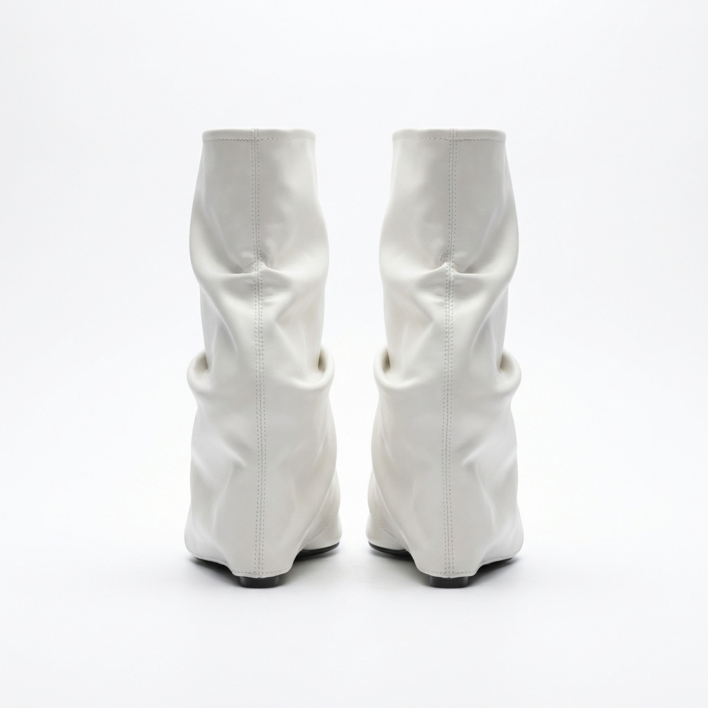 Botte haute blanc Synthétique Femme - Santiags blanches élégantes et modernes 4