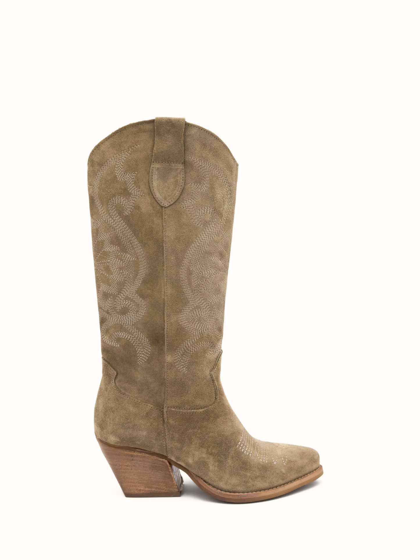 Bottes santiags cuirs beige