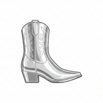 Santiag Femme Argentée