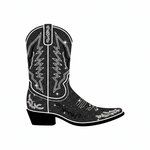 Santiag Noire à Paillettes