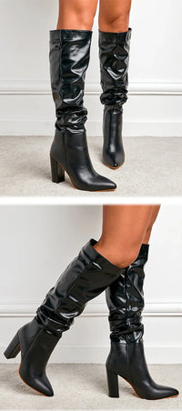 Santiag haute blanc Simili Cuir Femme - Design épuré et élégance moderne 3