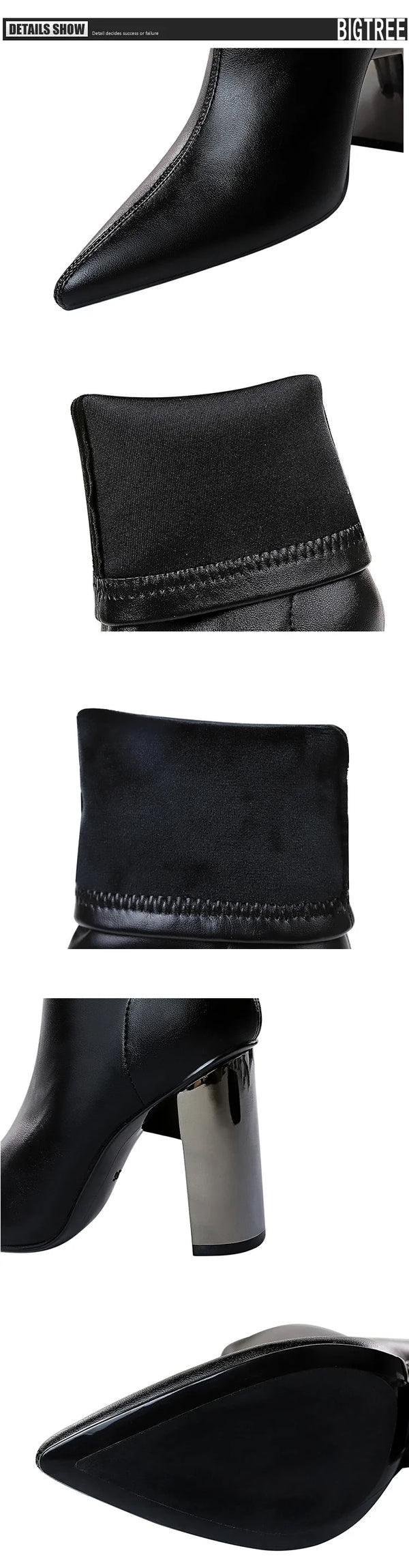 Santiag mi-haute marron Simili Cuir Femme - Talon métallisé et bout pointu chic