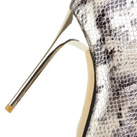 Santiag haute marron Synthétique Femme - Motif léopard audacieux et glamour 1