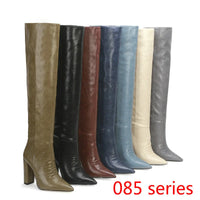 Santiag haute camel Daim Synthétique Femme - Bottes élégantes à texture python chic 4