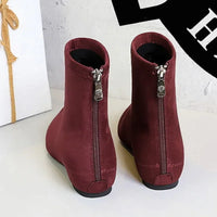 Santiag mi-haute noir Daim Femme - Élégance avec motif zigzag unique 3