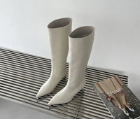 Santiag haute blanc Synthétique Femme - Bottes élégantes avec bout pointu distinctif 3