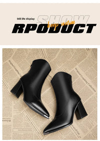 Santiag haute marron Cuir Femme - Bout pointu avec ornement métallique argenté 2