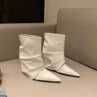 Botte haute blanc Synthétique Femme - Santiags blanches élégantes et modernes 2