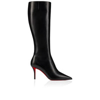 Santiag haute noir Daim Synthétique Femme - Talon aiguille et semelle rouge élégante 4