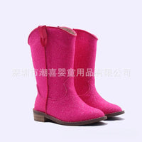 Santiag mi-haute multicolore Synthétique Fille - Brillantes bottes festives avec paillettes scintillantes 4