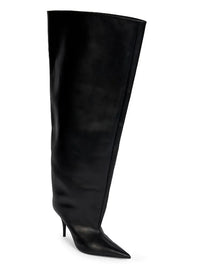 Botte haute noir Synthétique Femme - Talon aiguille et silhouette affirmée 8