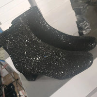 Santiag mi-haute rose à paillettes Synthétique Femme - Bottines festives rose pailletées 2