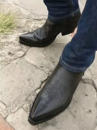 Santiag basse camel Synthétique Homme - Style moderne avec zip latéral pratique 1