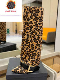 Santiag haute beige Synthétique Femme - Élégante botte à boucle dorée 2