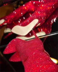 Santiag haute bleu Daim Synthétique Femme - Scintillantes et élégantes avec bout fuselé 3