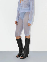 Santiag haute rouge Synthétique Femme - Talon sculptural et allure avant-gardiste 1