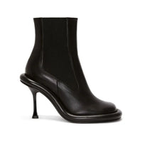 Santiag mi-haute bleu Synthétique Femme - Talon fin noir, texture denim unique 4