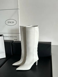 Santiag haute noir Daim Femme - Silhouette élégante avec talon haut 2