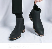 Santiag mi-haute camel Simili Cuir Homme - Élégance discrète avec bout pointu 2