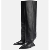 Santiag haute vert Synthétique Femme - Bottes vertes à bout pointu stylisé 4