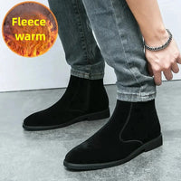 Santiag mi-haute camel Daim Synthétique Homme - Élégance moderne à bout arrondi 3