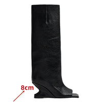 Santiag haute rouge Synthétique Femme - Talon sculptural et allure avant-gardiste 2