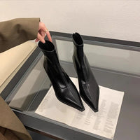 Santiag mi-haute marron foncé Synthétique Femme - Élégante et moderne avec coutures raffinées 3