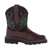 Santiag mi-haute marron Simili Cuir Femme - Motifs brodés et allure western distinctive 3