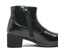 Santiag basse noir Synthétique Homme - Style western avec zippée pratique 4