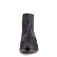 Santiag basse marron foncé Simili Cuir Homme - Bout rond, plateforme, fermeture éclair 1