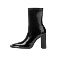 Santiag basse rose Simili Cuir Femme - Allure féminine avec talon fin élégant 4