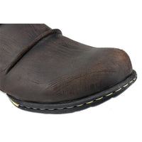 Bottine haute marron foncé Simili Cuir Femme - Ornée de motifs floraux et lion 5