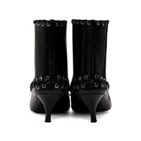 Santiag mi-haute marron Synthétique Femme - Lacets décoratifs et bout ouvert audacieux 3