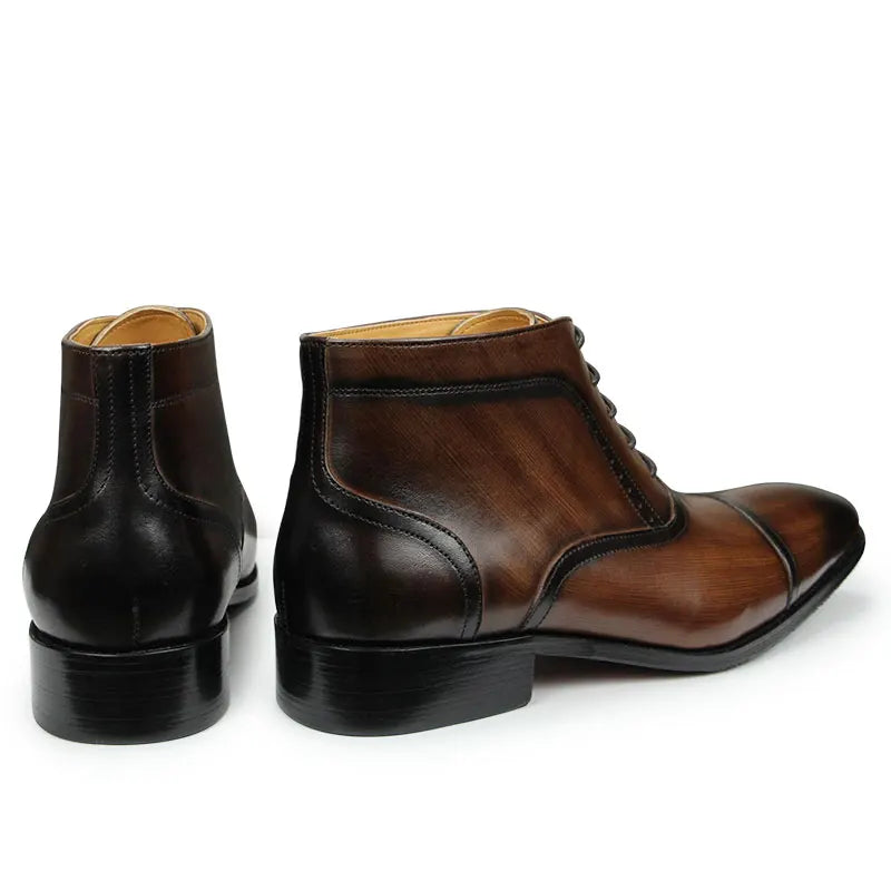 Bottine marron foncé Cuir Homme - Santiag élégante en cuir marron foncé 3