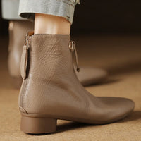 Santiag basse noir Cuir Femme - Bout pointu, lacet décoratif moderne 3