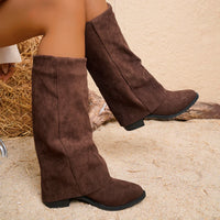 Santiag haute noir Daim Femme - Élégance minimaliste avec bout pointu 4