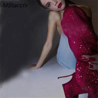 Santiag haute bleu Daim Synthétique Femme - Scintillantes et élégantes avec bout fuselé 2