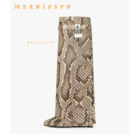 Santiag mi-haute blanc Cuir Femme - Santiags blanches à chaîne élégante 1