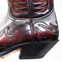 Santiag mi-haute doré Simili Cuir Homme - Motifs python et broderies artistiques 3