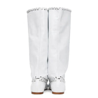 Santiag mi-haute rouge Synthétique Femme - Bout pointu et tige plissée audacieuse 3