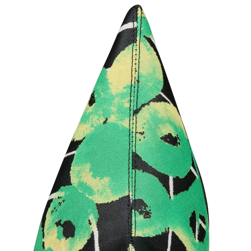 Santiag haute noir Daim Synthétique Femme - Talon aiguille et semelle rouge élégante