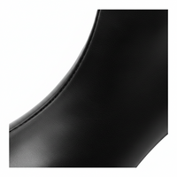 Bottine à talon noir Simili Cuir Femme - Santiags élégantes en simili cuir noir 4