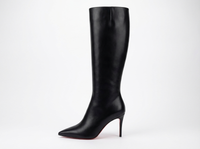 Botte haute noir Synthétique Femme - Talon rouge audacieux et sophistiqué 2