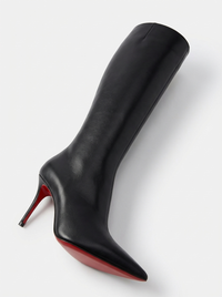 Botte haute noir Synthétique Femme - Talon rouge audacieux et sophistiqué 4