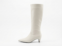 Santiag haute blanc Synthétique Femme - Bottes élégantes avec bout pointu distinctif 1
