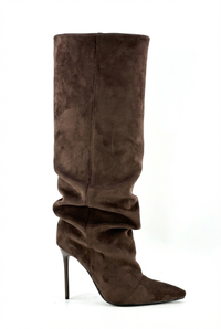 Botte haute marron Daim Femme - Élégance western au style sophistiqué 2