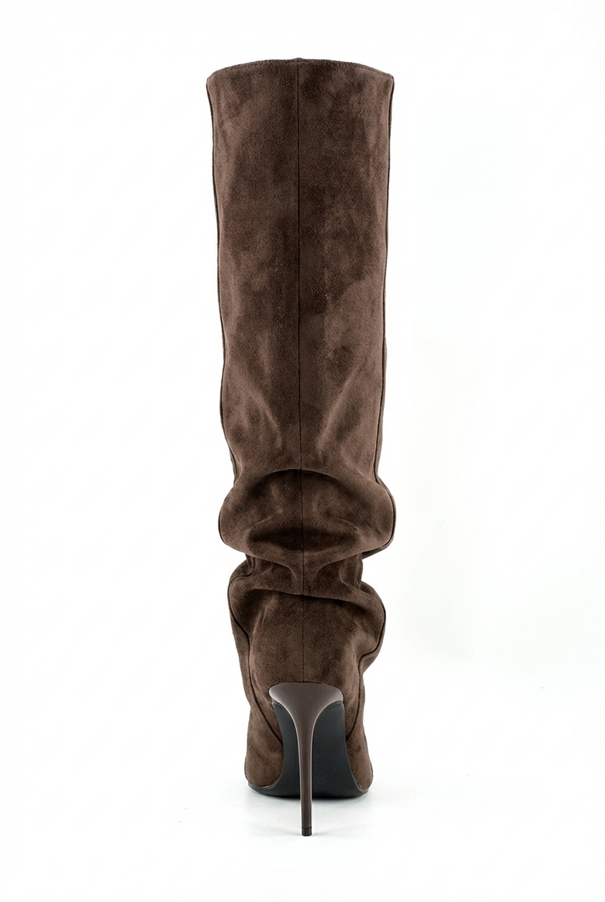Botte haute marron Daim Femme - Élégance western au style sophistiqué 3