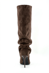 Botte haute marron Daim Femme - Élégance western au style sophistiqué 3