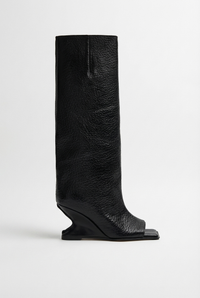 Botte haute noir Synthétique Femme - Bout ouvert futuriste et moderne 1