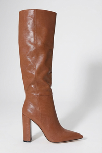 Botte haute marron Daim Synthétique Femme - Santiags marron au bout pointu élégant 3